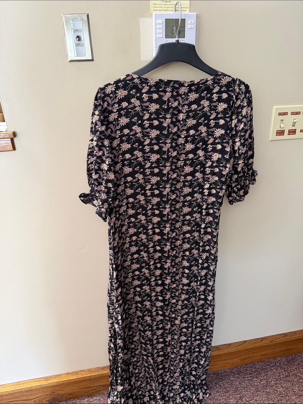 NATURAL LIFE Black Maxi Dress with Pink Floral Print - Picture 5 of 5